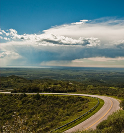 Ruta de la sierra cordobesa de camino a Villa las Rosas